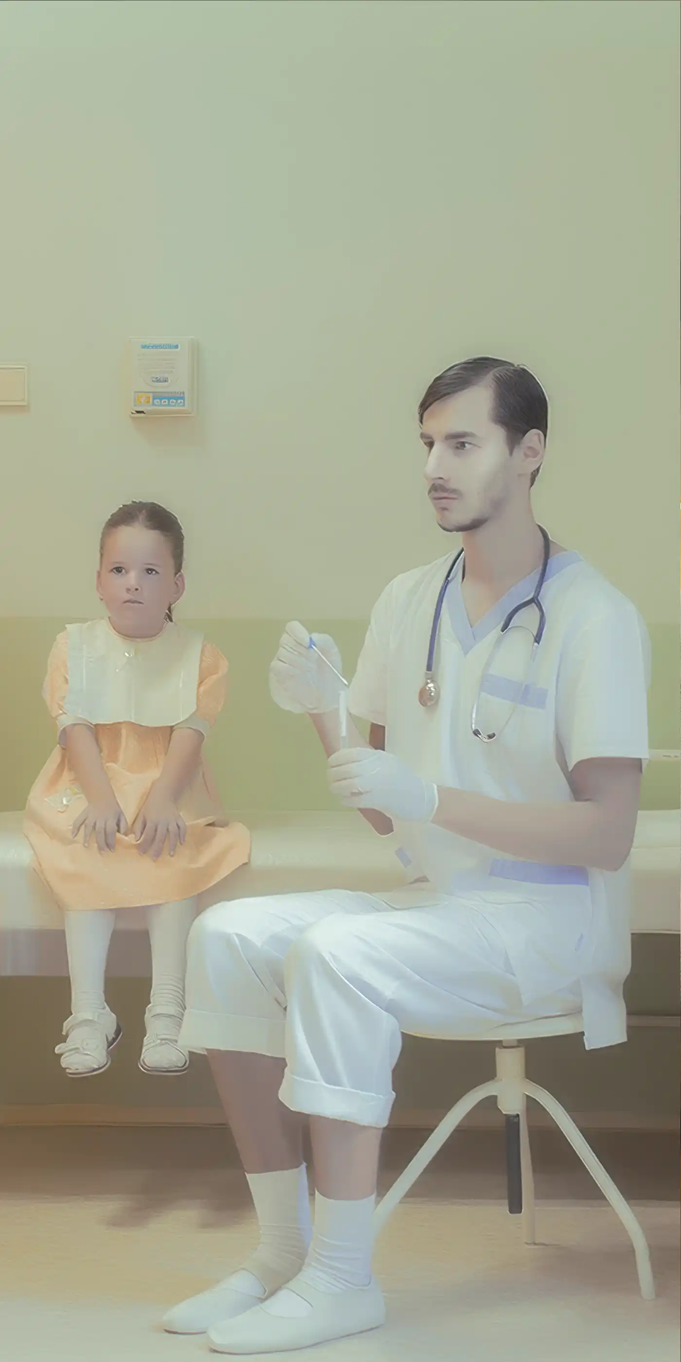 Placeholder header for healthcare advertising article — nurse and patient at 2am as the real brand moment, not the television commercial