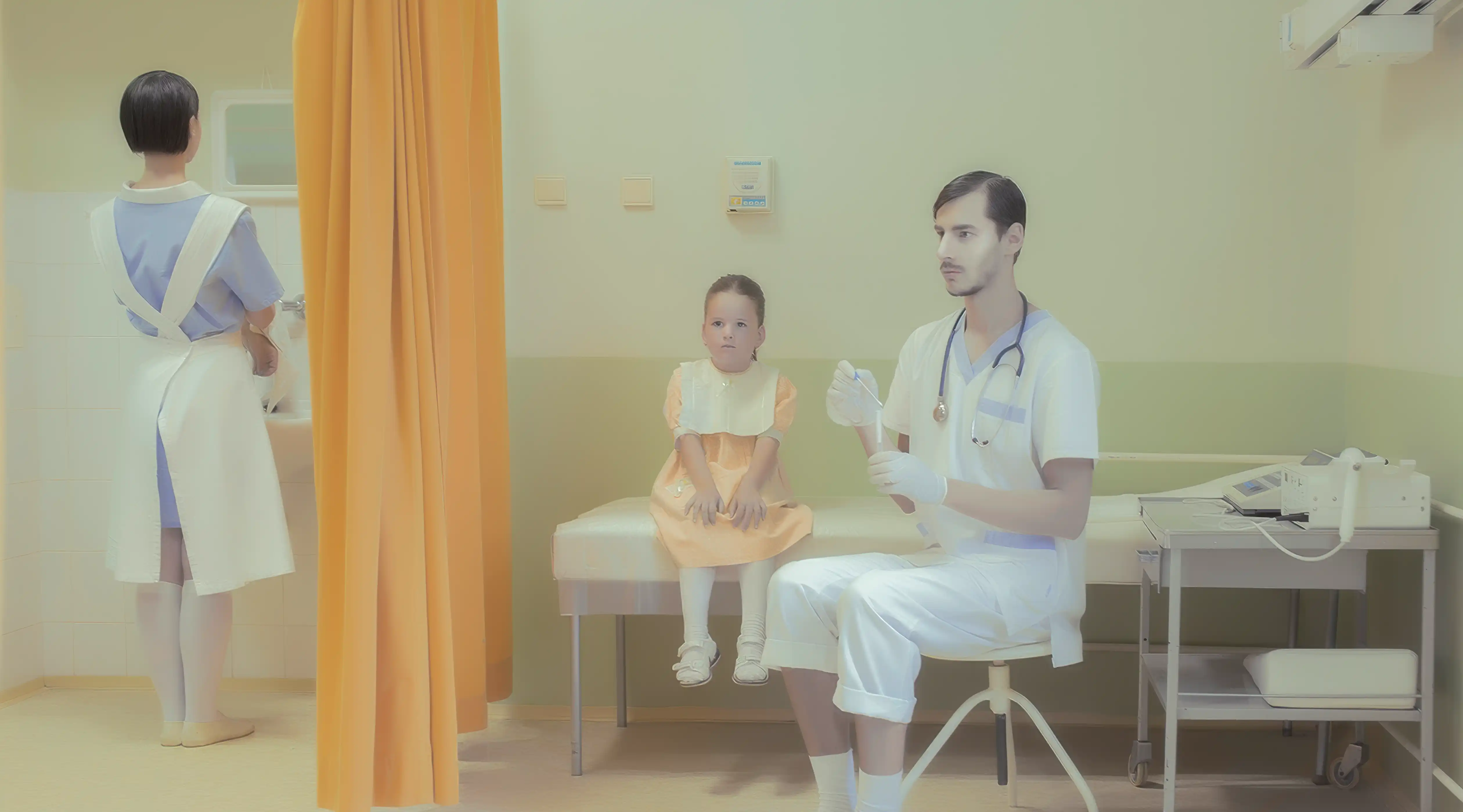 Placeholder header for healthcare advertising article — nurse and patient at 2am as the real brand moment, not the television commercial