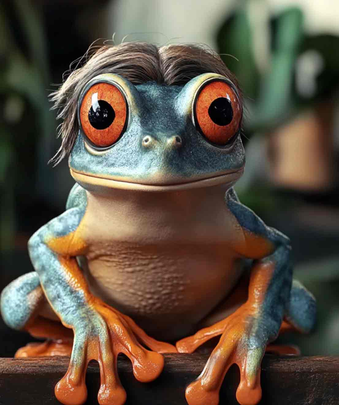 Tyler DeAngelo portrait as an AI generated frog